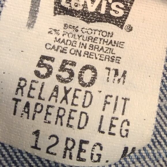 Vintage Levi's 550 Relaxed Tapered Blue Denim Jeans - Picture 5 of 8